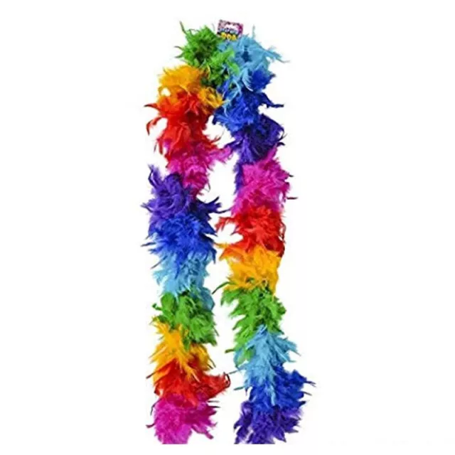 6' Deluxe Rainbow Feather Boa 72 Inches Long Parade Costume