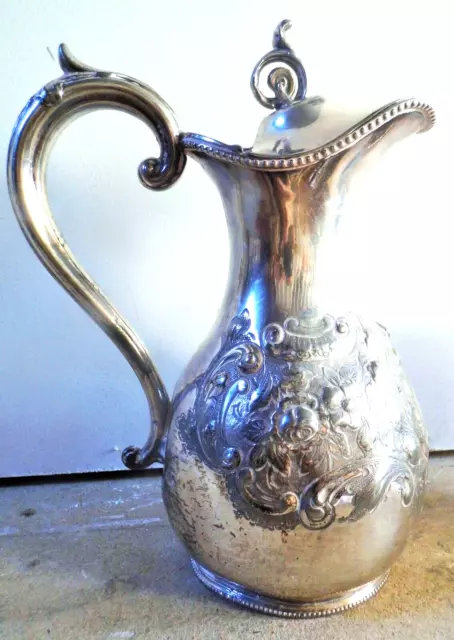 JUG WINE Victorian Sheffield antique silver plate