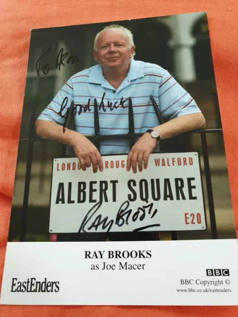 BBC EastEnders Joe Macer Hand Signed Cast Card Ray Brooks Autograph