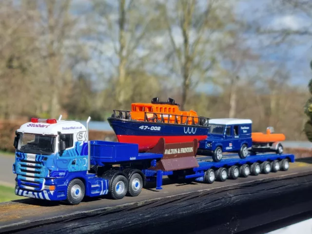 Eddie Stobart Rail Scania 1 76 Scale RNLI Lifeboat Trailer Load Code 3