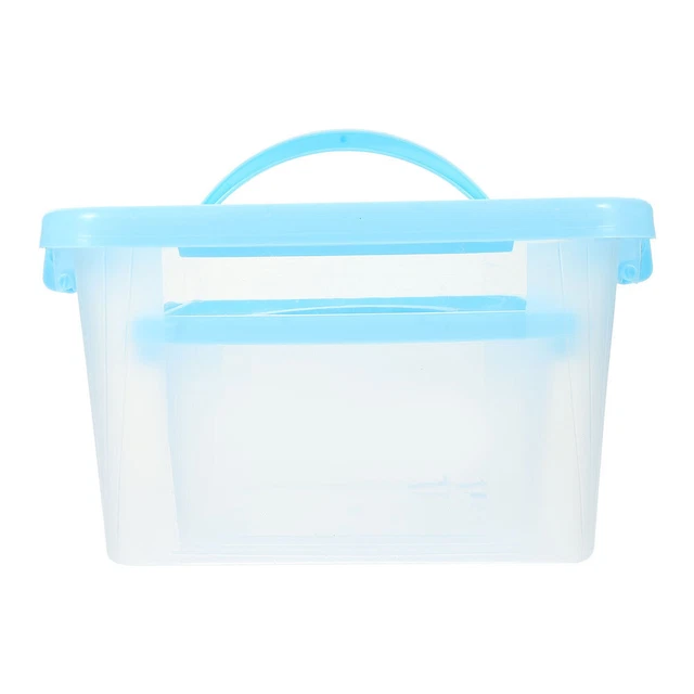 2 piezas caja de almacenamiento para juguetes Pp caja organizadora de juguetes azul