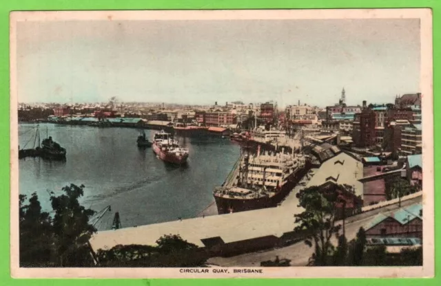 VINTAGE POSTCARD CIRCULAR QUAY, BRISBANE QLD 1900s