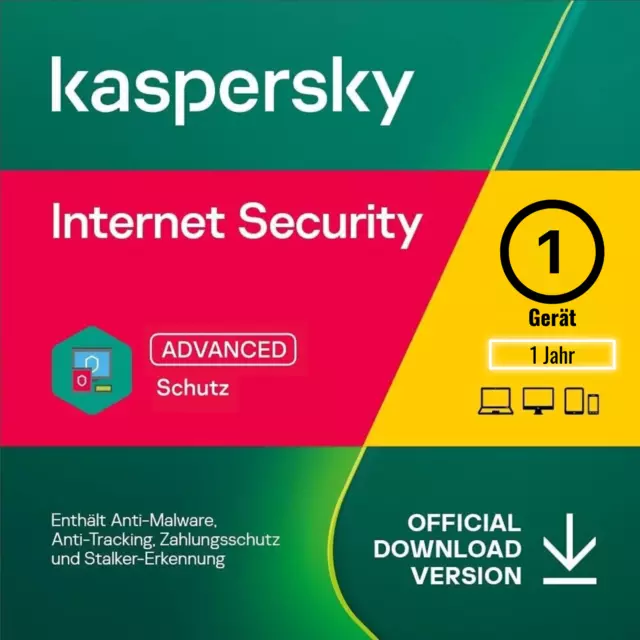 Kaspersky Internet Security 2023 1 PC (Gerät) 1 Jahr - Aktivierungscode - DACH