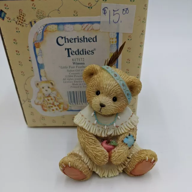 Cherished Teddies Winona "Little Fair Feather Friend" 617172 in boxW/Certificate