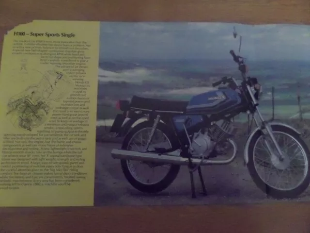 Honda H100 Sports Single Motorcycle Sales Brochure 2