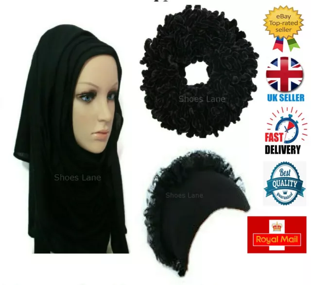 Scrunchie  Big Hair Tie Bun Velvet Khaleeji Volumizer Scarf Volumising Hijab