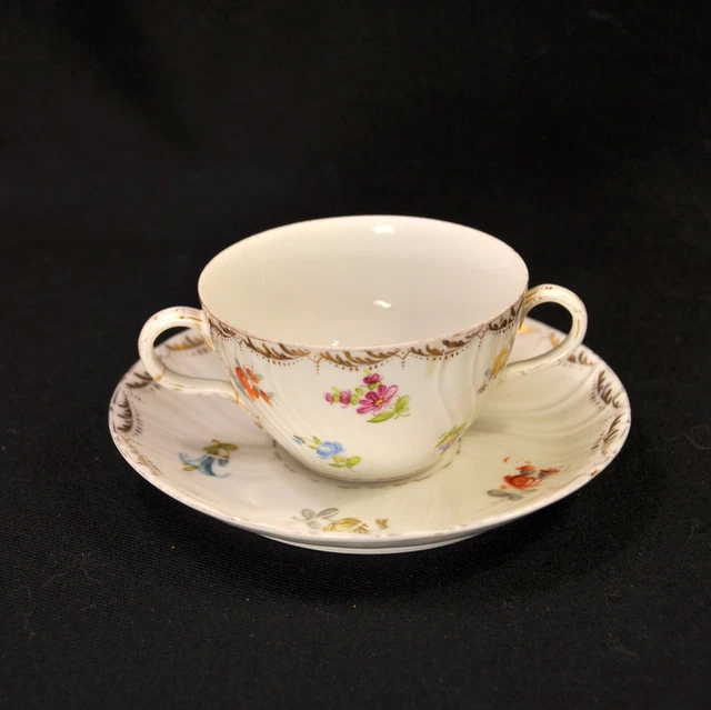 DRESDEN RICHARD WEHSENER Madeleine Cup Saucer Hand Painted