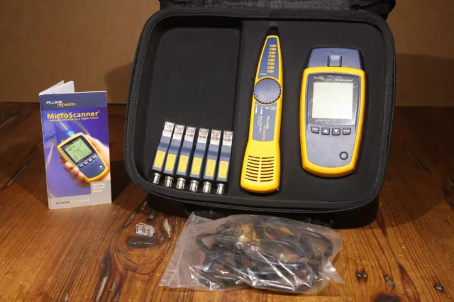 Fluke Networks MicroScanner2 & IntelliTone Pro 200 Cable Test Kit with Case