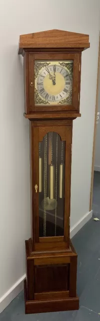 Vintage Longcase Clock Light Oak Manuel Chime Grandfather not working CS C96