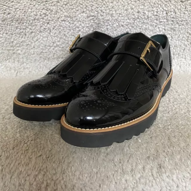 Hogan Women's Black Patent Leather Monk Strap Shoes
