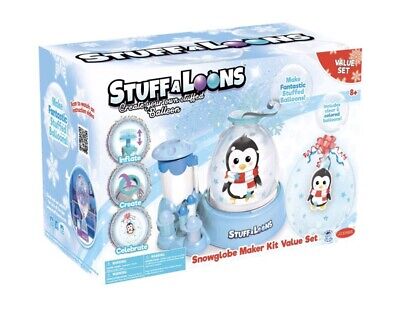 Stuff-A-Loons Snowglobe Penguin Maker Kit Valor Set Globos de Relleno 8+ Juguete