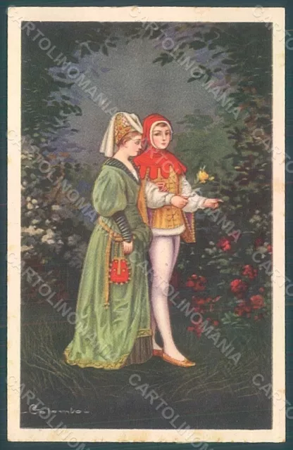 Artist Signed Colombo E. Lady Couple Fashion serie 2100 postcard HR2674