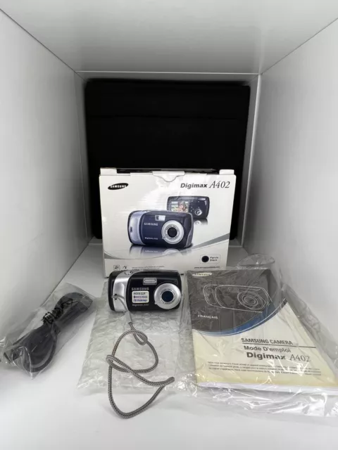 Samsung Digimax A402 4.0MP Compact Digital Camera Blue - Fully Functional AA Bat