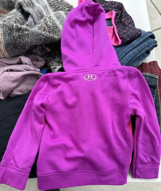 UNDER ARMOUR FULL-ZIP hoodie 2T Girls, Purple Pink $10.00 - PicClick