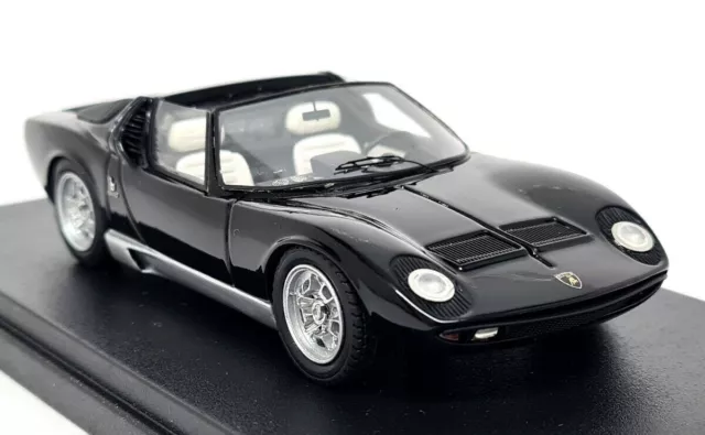 Looksmart 1/43 - Lamborghini Miura Roadster Bruxelles 1968 Black Resin Model Car