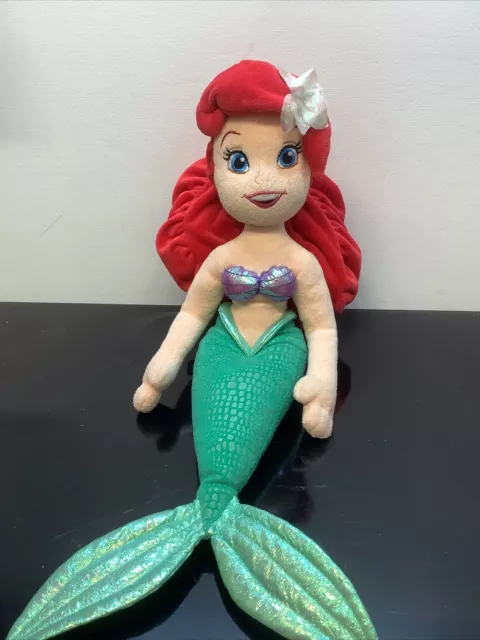 Disney Store The Little Mermaid Plush Doll Large Soft Toy Ariel 15” Collectable