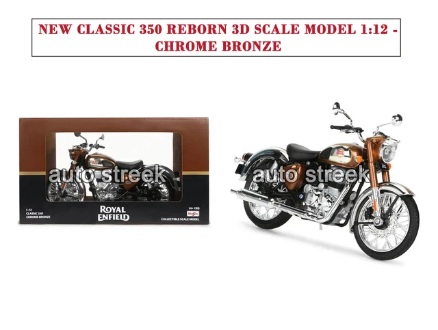 ROYAL ENFIELD &3D SCALE MODEL CHROME BRONZE