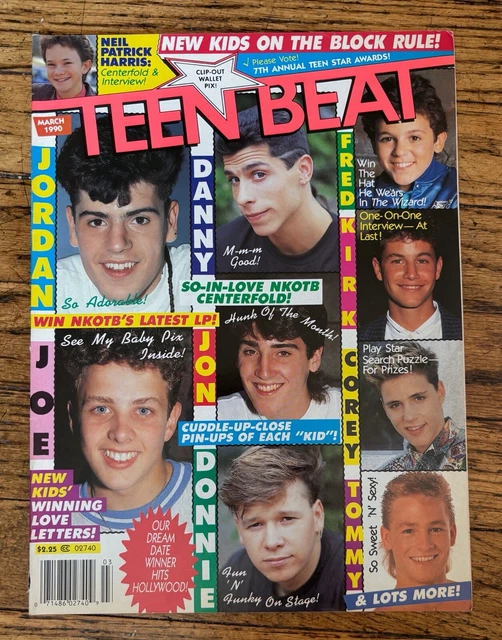 TEEN BEAT MAGAZINE March 1990 NKOTB Corey Haim Fred Savage Neil Patrick TEEN BEAT MAGAZINE March 1990 NKOTB Corey Haim Fred Savage Neil Patrick