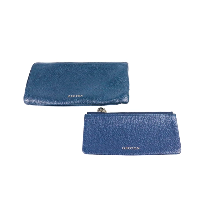 OROTON BLUE WALLET + Coin Purse Leather 72.70 PicClick AU