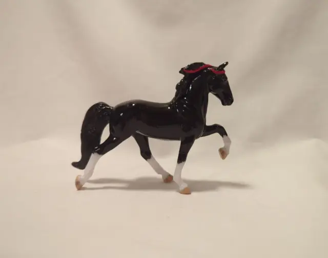 Breyer Stablemates CM Custom Black Glossy Tennessee Walking Horse