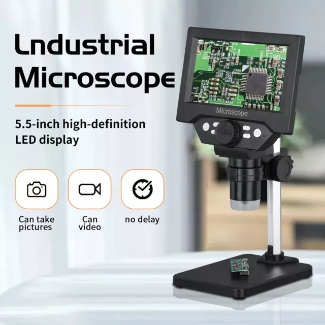 1000x Digital Mikroskop HD 1080P 8LEDs LCD Microscope Kamera mit Stand