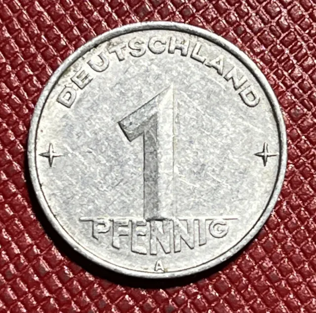 Germany, East GDR 1952-A 1 Pfennig. Aluminum. Better Quality. KM# 5