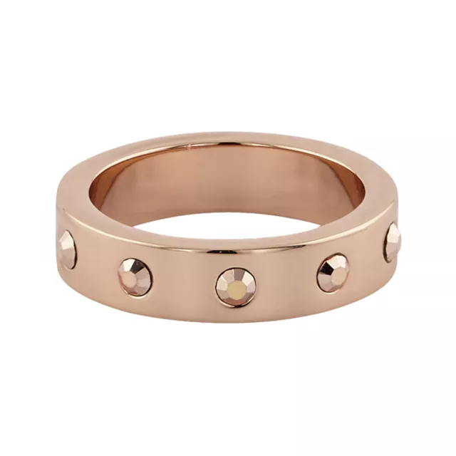 Buckley London Ring rosévergoldet mit Kristallen rosa Damen Glänzend NEU