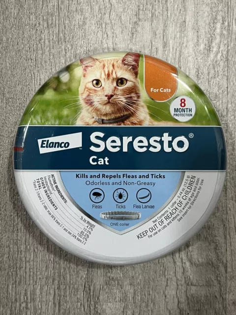 SERESTO by Elanco For CATS  Flea & Tick Collar Lasts 8 months Bayer **GENUINE**