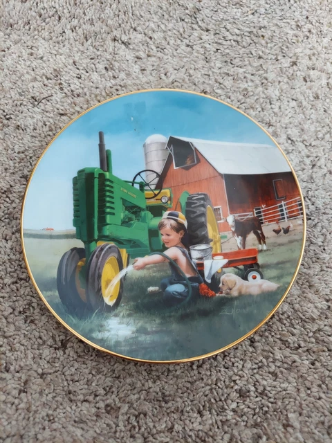 John Deere tractor decorative plate - Little Farmhands limited edition