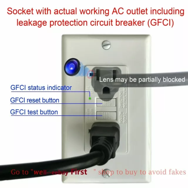 New! 1080P HD Wi-fi IP Home Security Surveillance Camera in AC Wall GFCI Socket