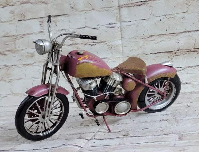 Main Rose Moto Modèle Echelle 1/8, Antique Moteur, Anniversaire Cadeau Oeuvre