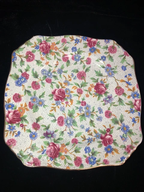 Royal Winton Grimwades Old Cottage Chintz Dish Made In England 6”