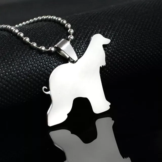 Stainless Steel Afghan Hound Sage Tazi Tazhi Spay Persian Greyhound Dog Pendant