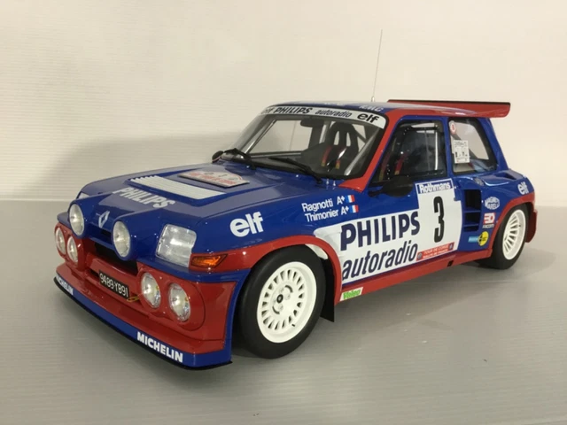 Modellino in miniatura Renault 5 Turbo 1/18 Solido Turbo Maxi No.11 Diac Tour de Corse 198