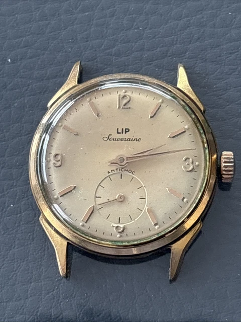 Montre Michel Herbelin Quartz Vintage Plaqué Or Boîtier Design Ronde
