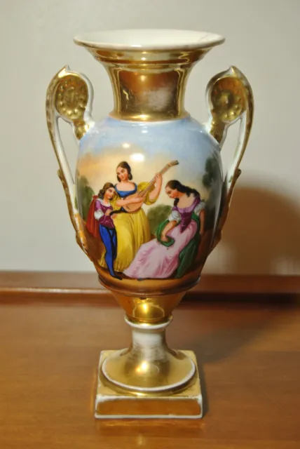 Vase amphore ancien porcelaine Paris debut 19 siècle XIX époque empire