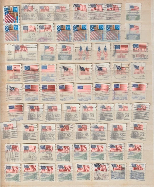 Usa, Drapeaux De Bobine, 2 Scans, Utilisé
