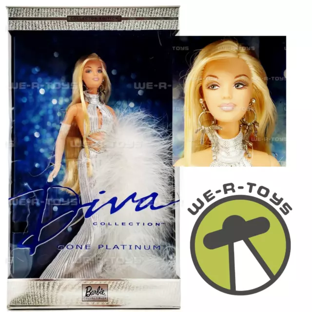 Diva Gone Platinum Barbie Collector Edition Doll 2001 Mattel 52739