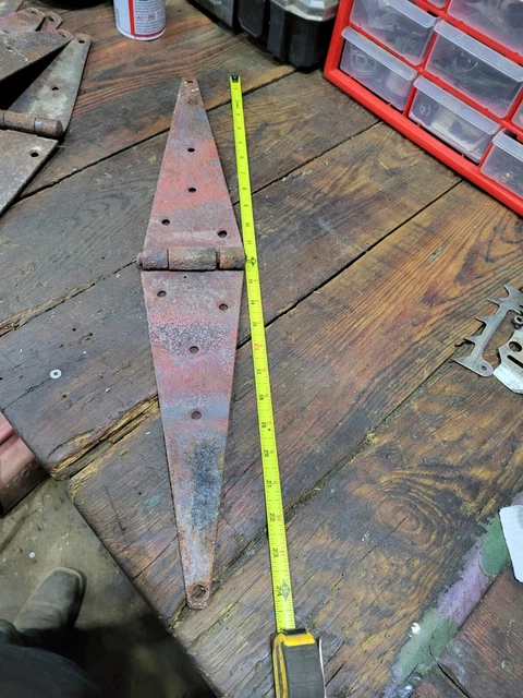 24" Vintage Antique Farm Barn Door Hinge Lot Steampunk Rustic Primitive