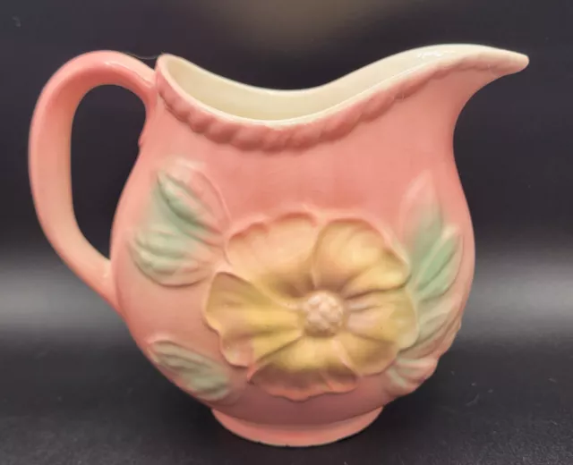 Vintage Hull Sun Glow Pitcher Floral #52-2408 Pink Yellow 5”