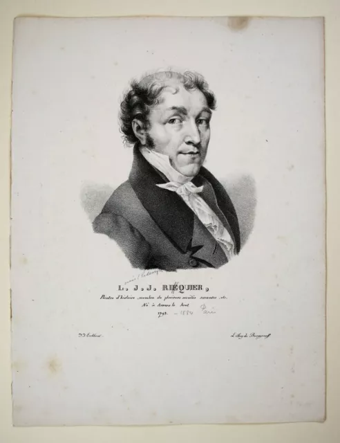 BURGGRAAFF (*1801) nach EECKHOUT (*1793), Porträt des Louis Riquier, um 1830, Li