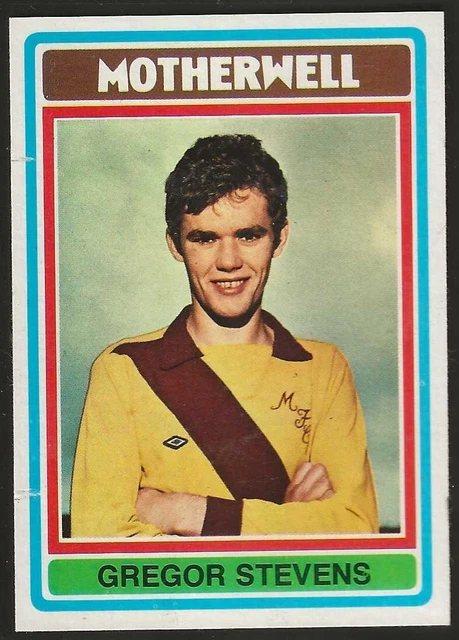 Topps-Football (Scottish Red Back 1976)-#053- Motherwell - Stevens