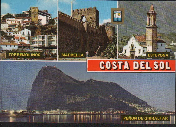 Postal Recuerdo Costa Del Sol Andalucia Postcard Postkarte               Cc02348