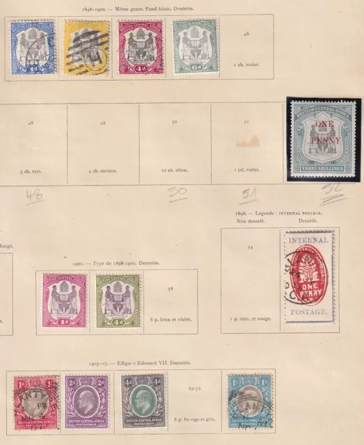 British central Africa 1898 collection of 12 CLASSIC stamps / HIGH VALUE!