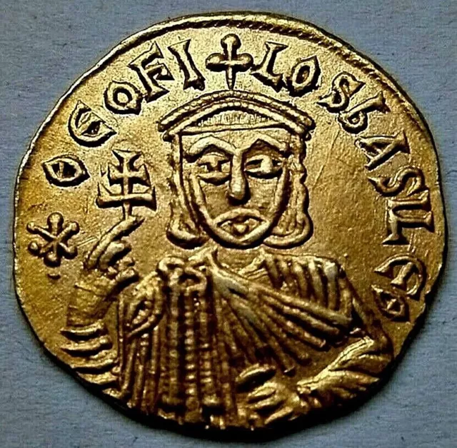 GOLD SOLIDUS Theophilus, 829-842 with Constantine and Michael II 4.35 gr.