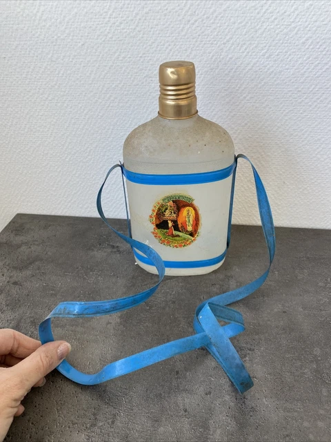 Gourde / Bouteille De Pèlerinage De Compostelle En Verre - 1830 - Reliquaire Saint François Régis - Occasion