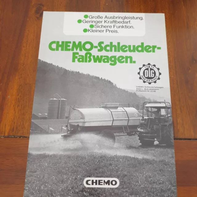 CHEMO Schleuderfasswagen Schlepper Traktor Prospekt Landmaschine k