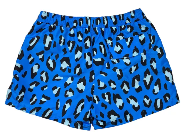 PAUL SMITH Blue Leopard Spot New Wave Men’s Swim Trunks L  NEW Ltd Ed $175 3