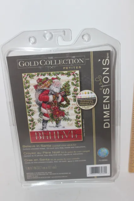 Dimensions Gold Collection Petites Counted Cross Stitch Kit - Believe In Santa