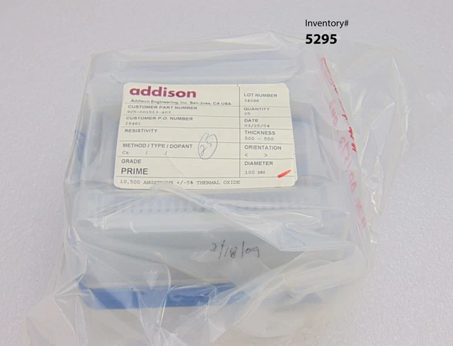 Addison 925-001513-403 Wafer 100mm, 25-Piece*new surplus